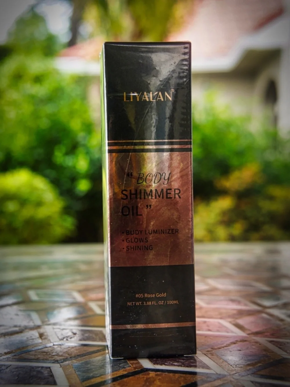 Liyalan Body Shimmer Oil 05 Rose Gold Luminizer Glow Shine NIB Sealed 3.88 oz